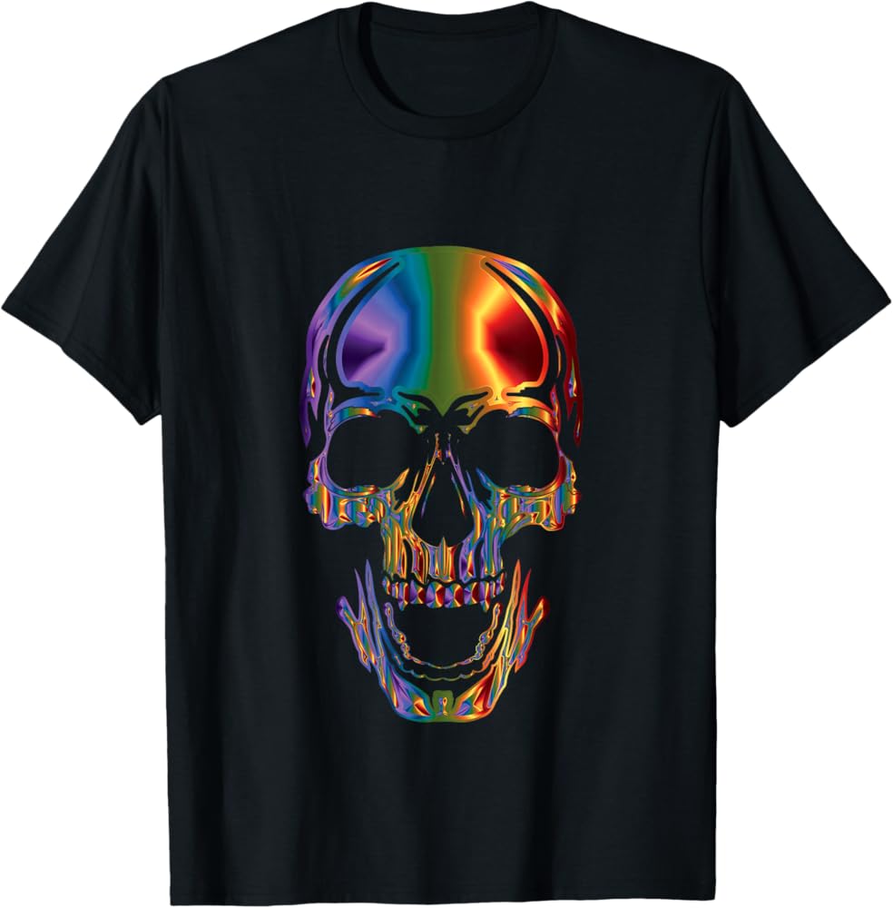3D Chrome Skull Street Tee