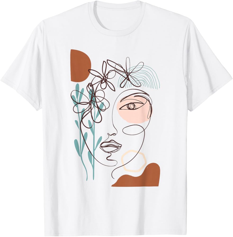 Aesthetic Line Art Face Tee