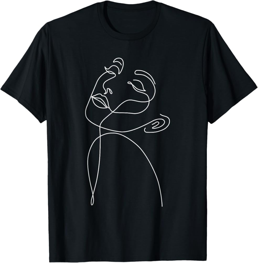 Aesthetic Line Art Face Tee