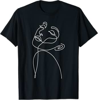 Aesthetic Line Art Face Tee