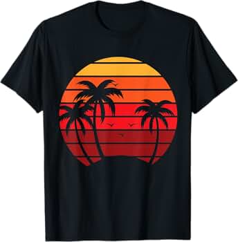 Vintage Sunset Palm Tree Tee