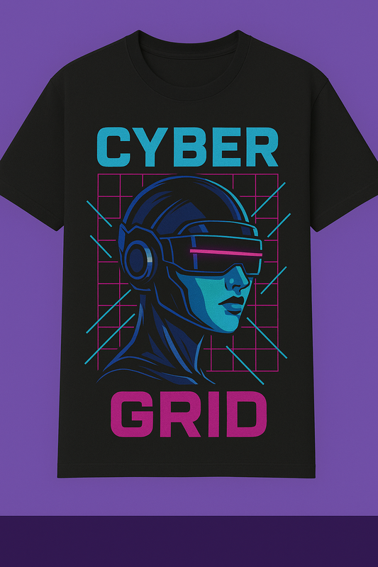 Cyber Grid Futuristic Tee