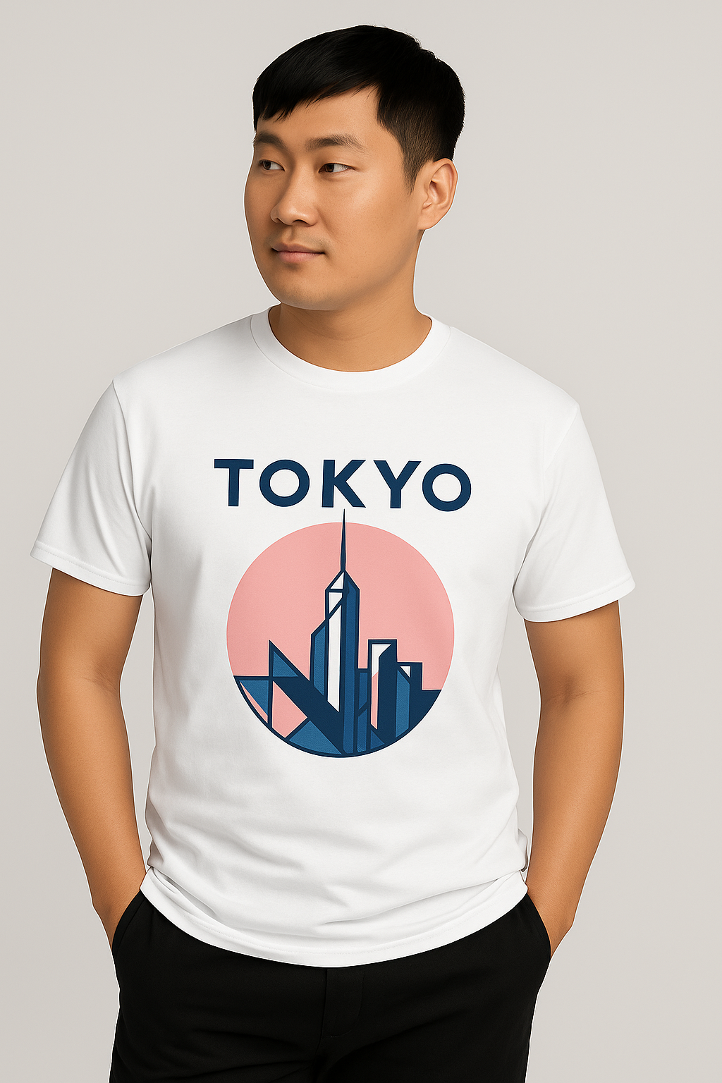 Tokyo Minimal Line Art Tee