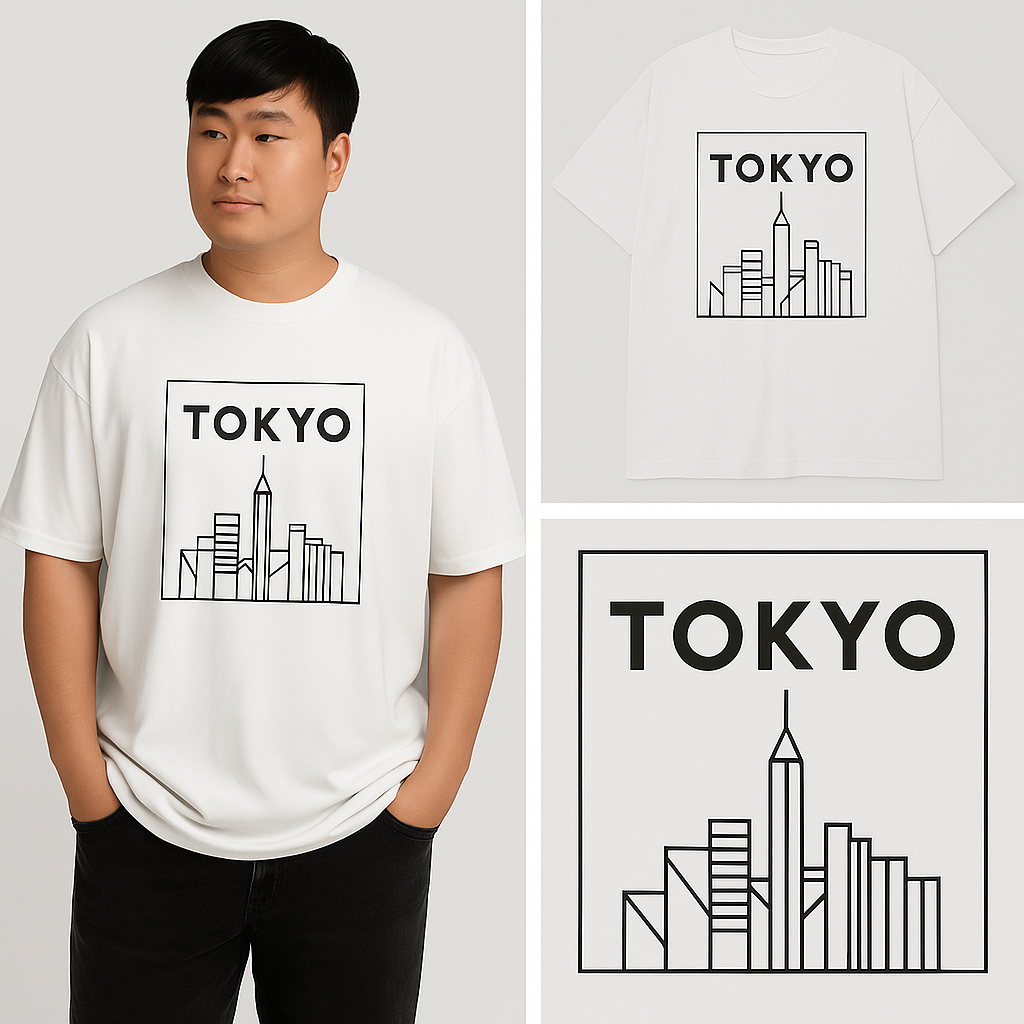 Tokyo Minimal Line Art Tee