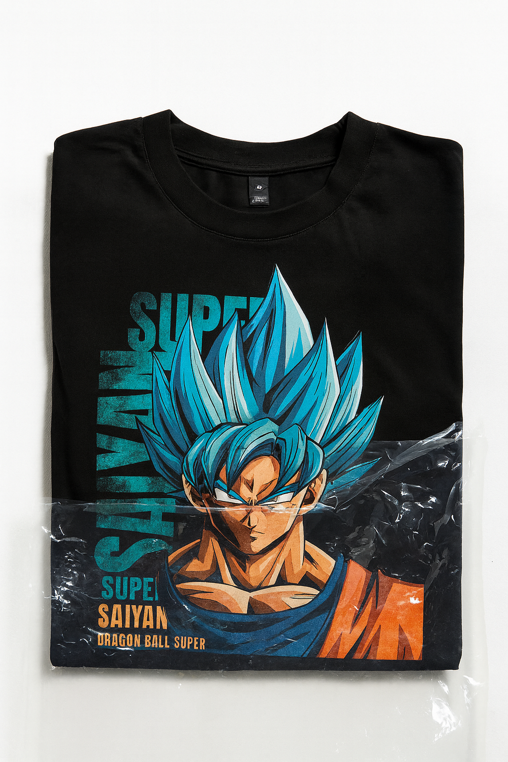 Saiyan Blue Aura Oversized Anime Tee