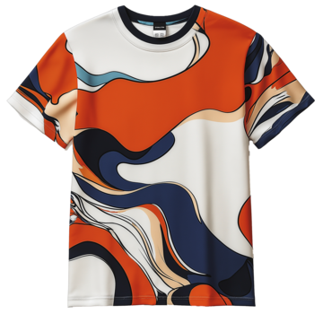 Geometric Wave Pattern Tee