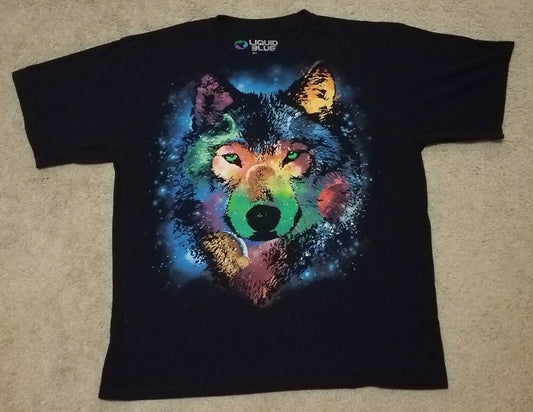 Galaxy Wolf Bright Neon Tee