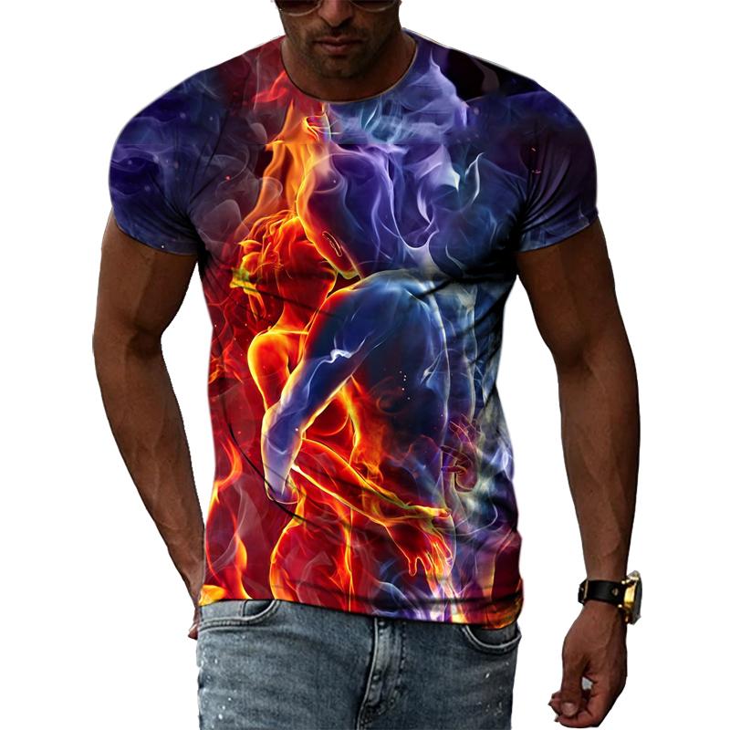 Blue Flame Dragon Artwork Tee