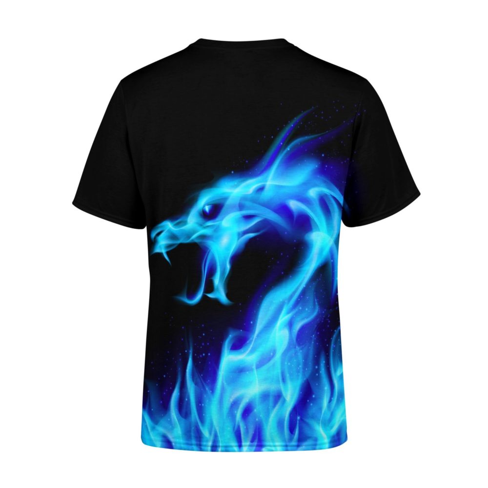 Blue Flame Dragon Artwork Tee