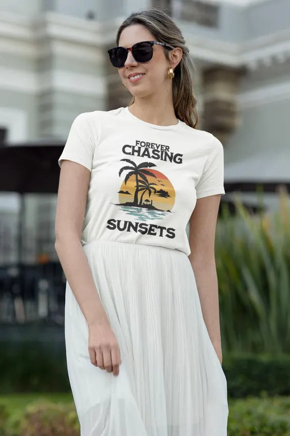 Vintage Sunset Palm Tree Tee
