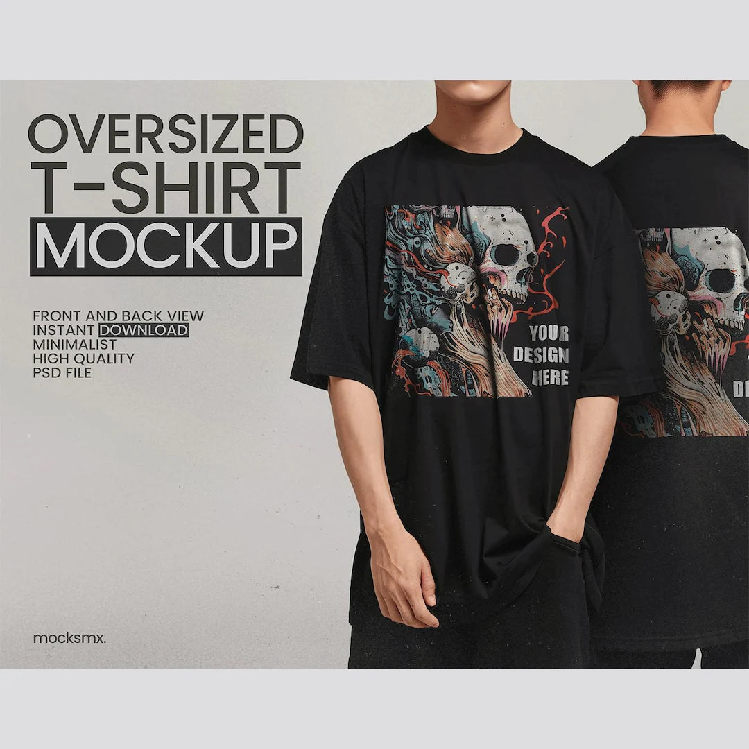 Blackout Retro Wave Oversized Tee