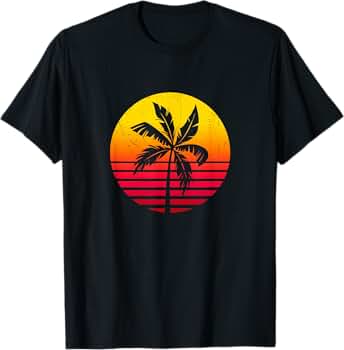 Vintage Sunset Palm Tree Tee